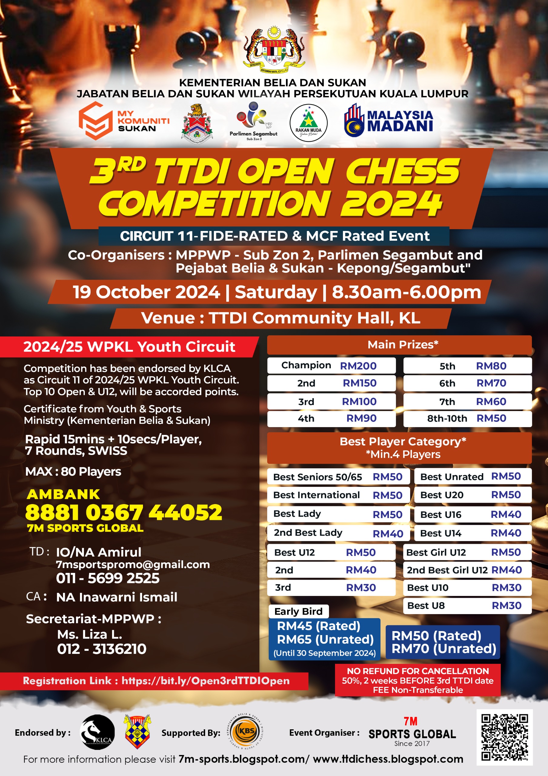 3rd TTDI Open Chess Competition 2024 – Circuit 11