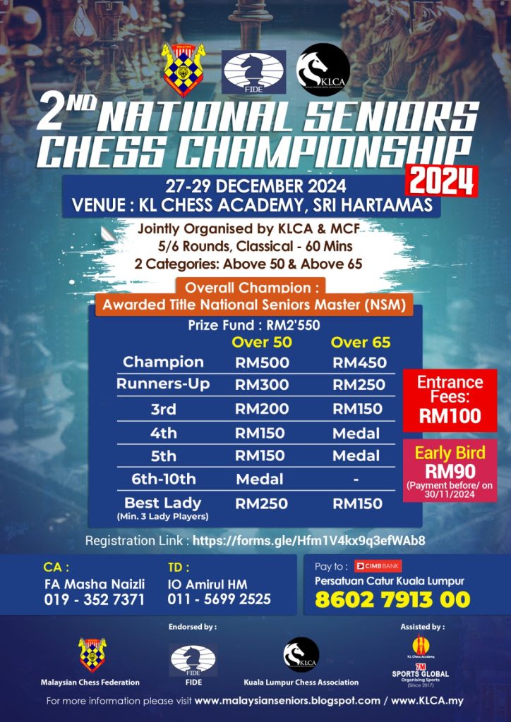 2nd National Seniors Chess Championship 2024