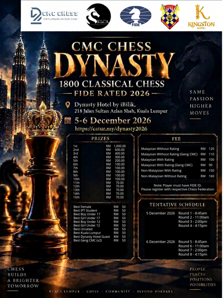 CMC Chess Dynasty 1800 Classical Chess FIDE Rated 2026