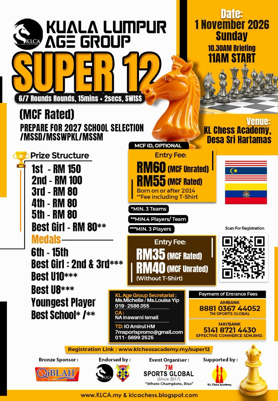 KUALA LUMPUR AGE GROUP – Super Series 2026, MCF-Rated